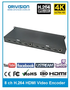 ZY-EH404 4 канала HDMI IP видео потокового кодировщика H.264/MPEG4 4K@ 30/1080P@ 60 hdmi кодировщик заводской поставщик