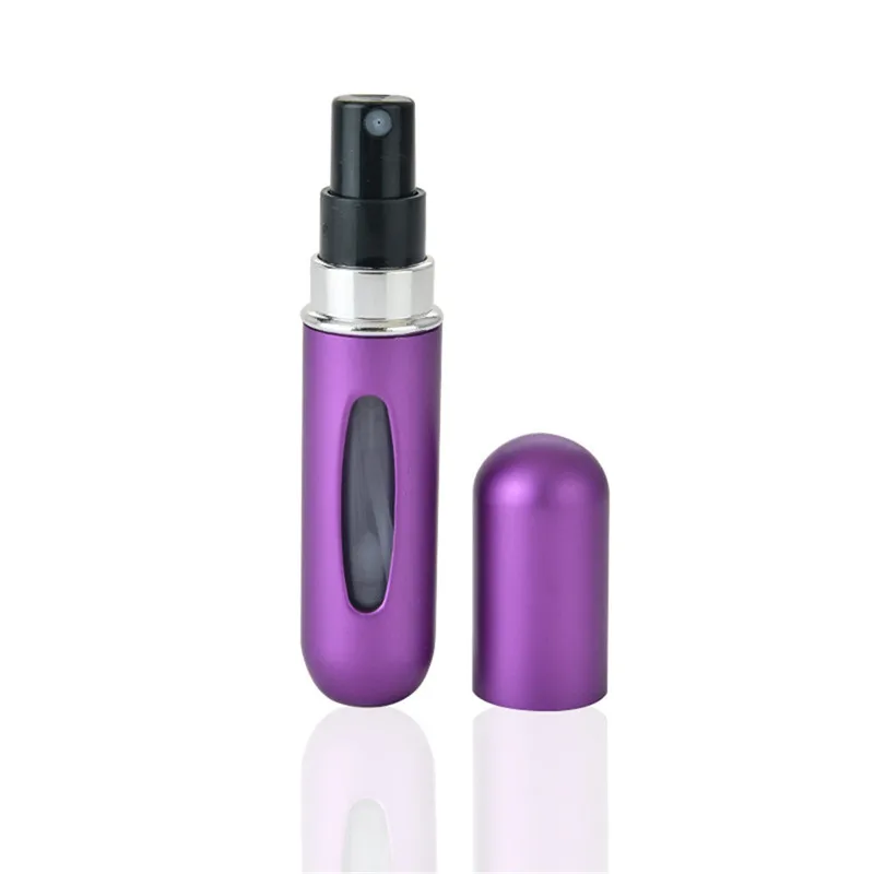 

5ML portable mini empty refillable perfume atomizer bottles travel scent pump spray capsule case cosmetic container for traveler