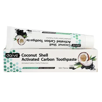 

Coconut Shell Activated Charcoal Teeth Whitening Toothpaste Natural Black Mint Flavor coconut shell black crystal toothpaste Z10