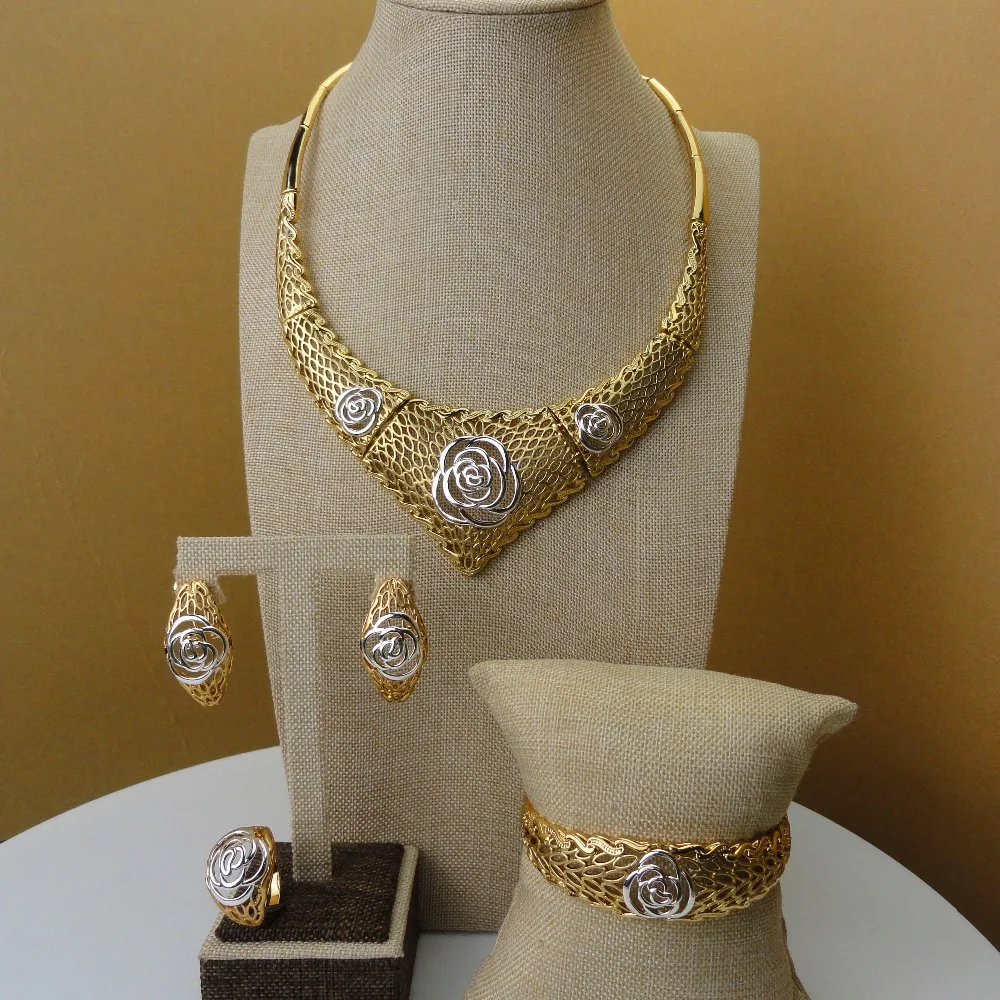 

Yuminglai 2019 Luxury dubai Jewelry Sets for Women Nigerian Wedding African Jewellery set plated FHK5354