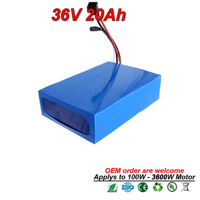 36V 20Ah 1000W 2000W 3000W электрический велосипед батарея E скутер комплект литий ионный