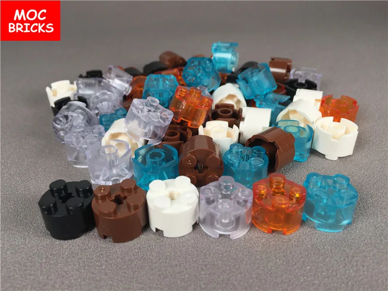 

50pcs/lot MOC Bricks Colorful 2x2 Round Brick fit with 6143/6116/3941 Figure DIY Building Blocks Toys for children Xmas gifts
