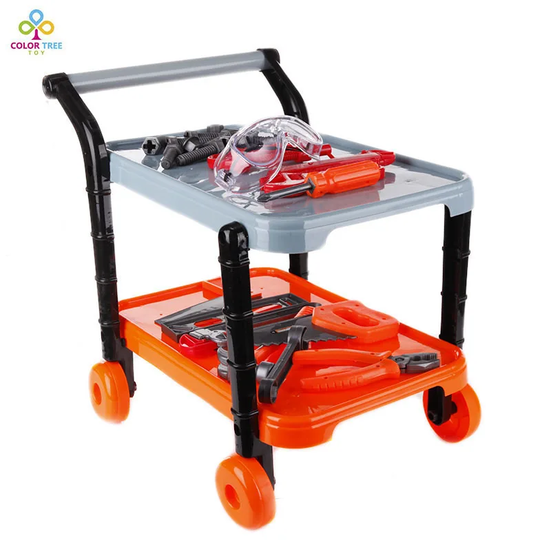 

Simulation Repair Tool Cart Boy Toys 41 Pcs Tools Set Pretend Play DIY Simulation Education Tools Toy