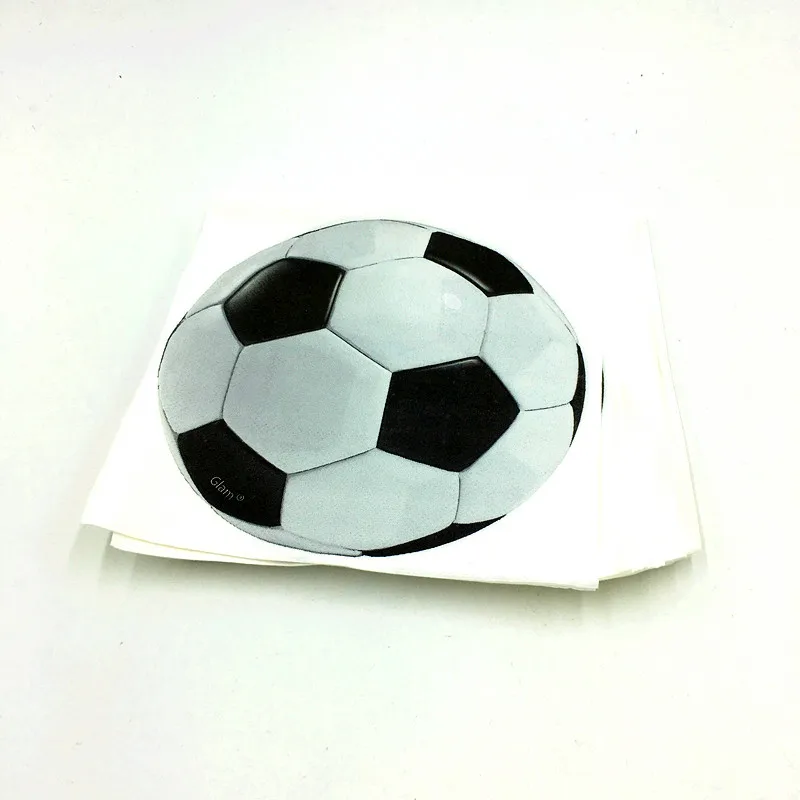 

20pcs/lot new football napkins kids birthday party supplies football paper napkins happy birthday party supplies football tissue