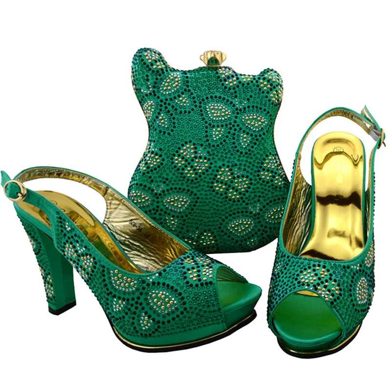 

Water Green 2018 Italian Matching Shoes and Bag Set Matching Shoes and Bags for African Party Italian Ladies Shoe and Bag Sets