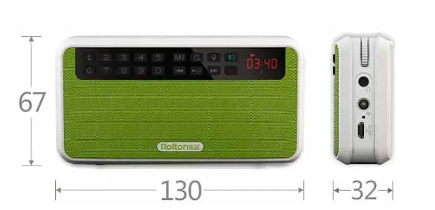 Портативный стерео bluetooth-динамик Rolton E500, s, FM радио, чистый бас, двухтрековый динамик, TF карта, USB музыкальный плеер, светодиодный фонарик