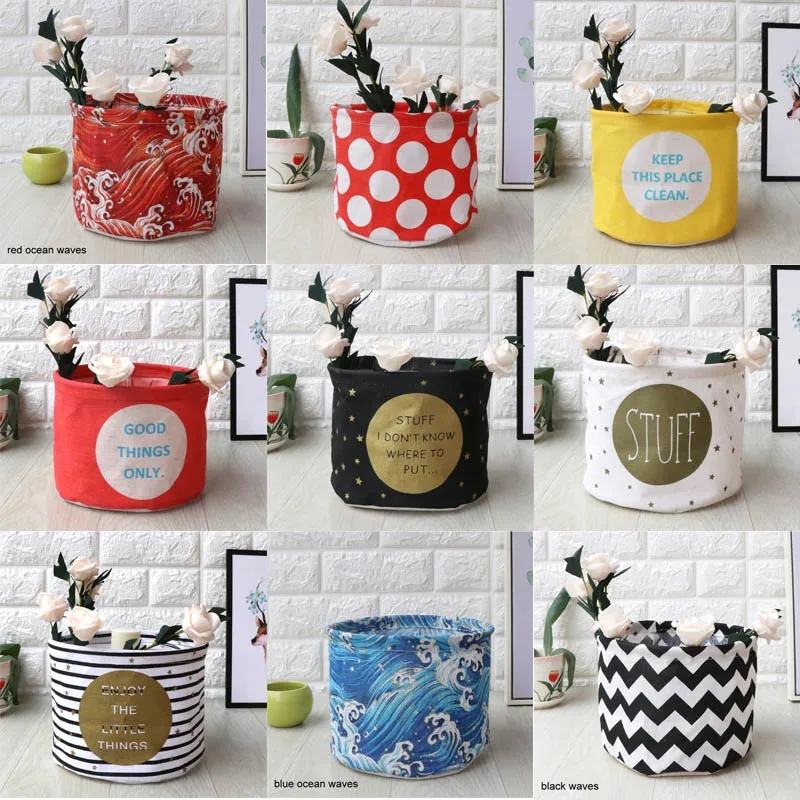 

Small Sundries Storage Box Cotton Linen Desktop Storage Basket Cute Table Space-Saving Storage Bags Multifunction Home Organizer