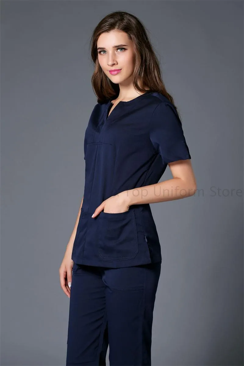New color women hospital medical scrub clothes uniform dental clinic, beauty salon working