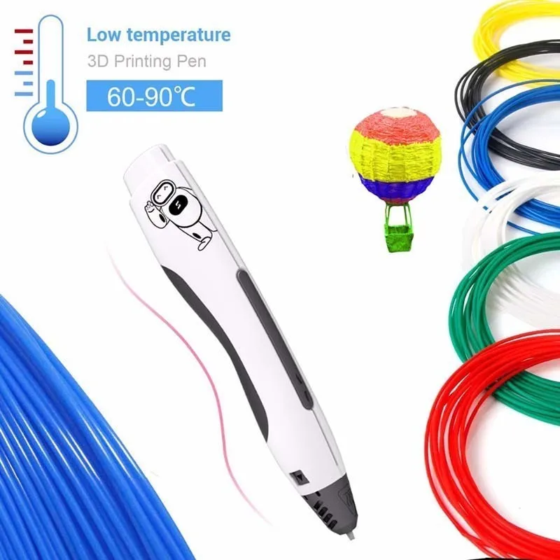 

3D Pen Low Temperature 3D Printing Pen Support PCL Filament 1.75mm Children Scribble For Cretive SUNLU SL-400A 3D Pens