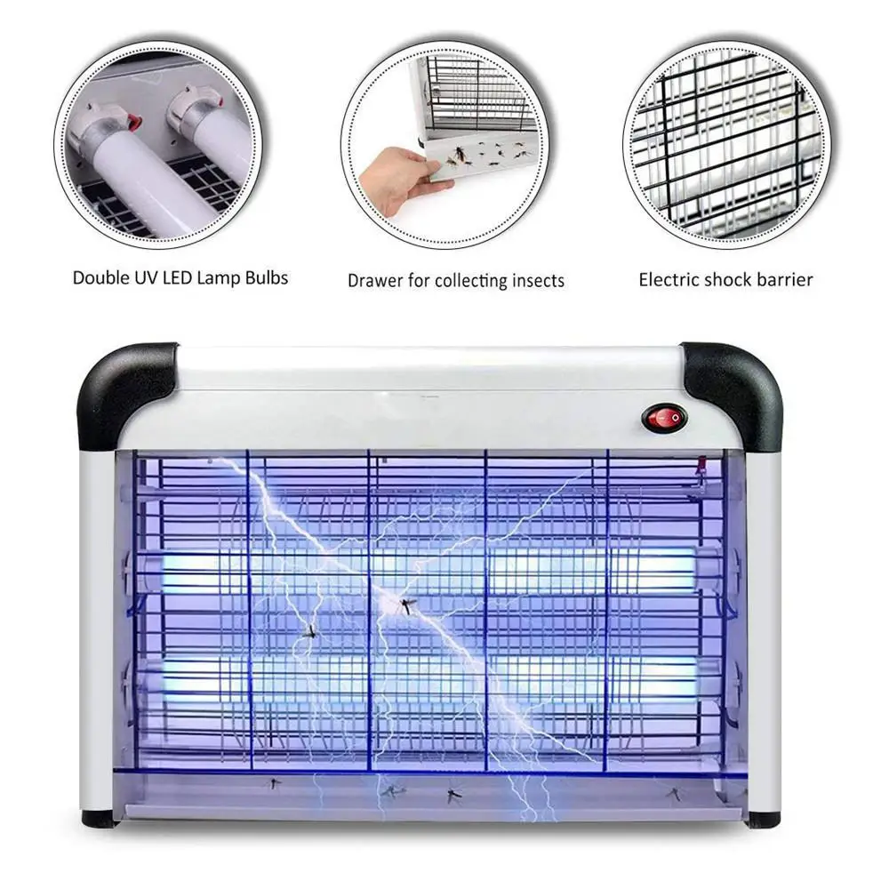 

20W Electric Shock Mosquito Killer Lamp Outdoor Indoor Insect Bug Fly Zapper Repellent Lamp Tube Bulbs