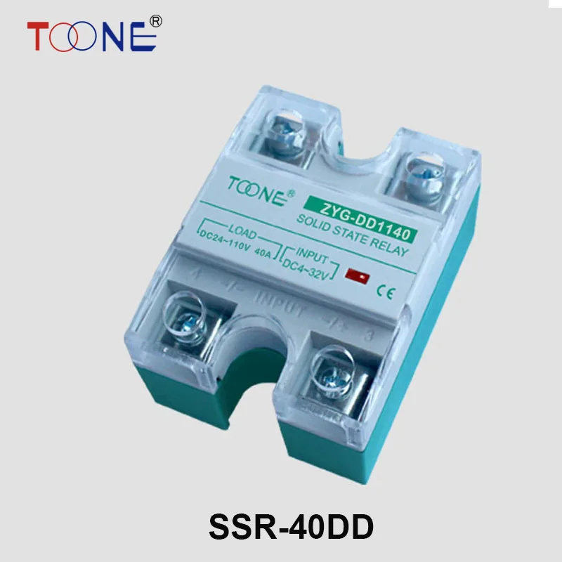 

SSR-40DD 40A Solid State Relays 40A SSR 3-32V DC to 5~220V DC Relay Module for PID Temperature Controller DC - DC SSR 40A SSR-40
