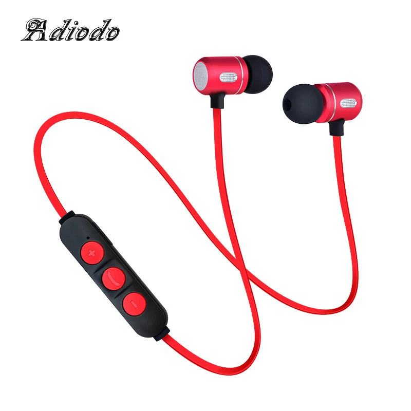 Bluetooth イヤホン 6 時間作業 Bluetooth ヘッドセット赤 黒ワイヤレスインナーイヤー型イヤホンハンズフリー車の運転電話スポーツ Bluetooth Earphones Headphones Aliexpress