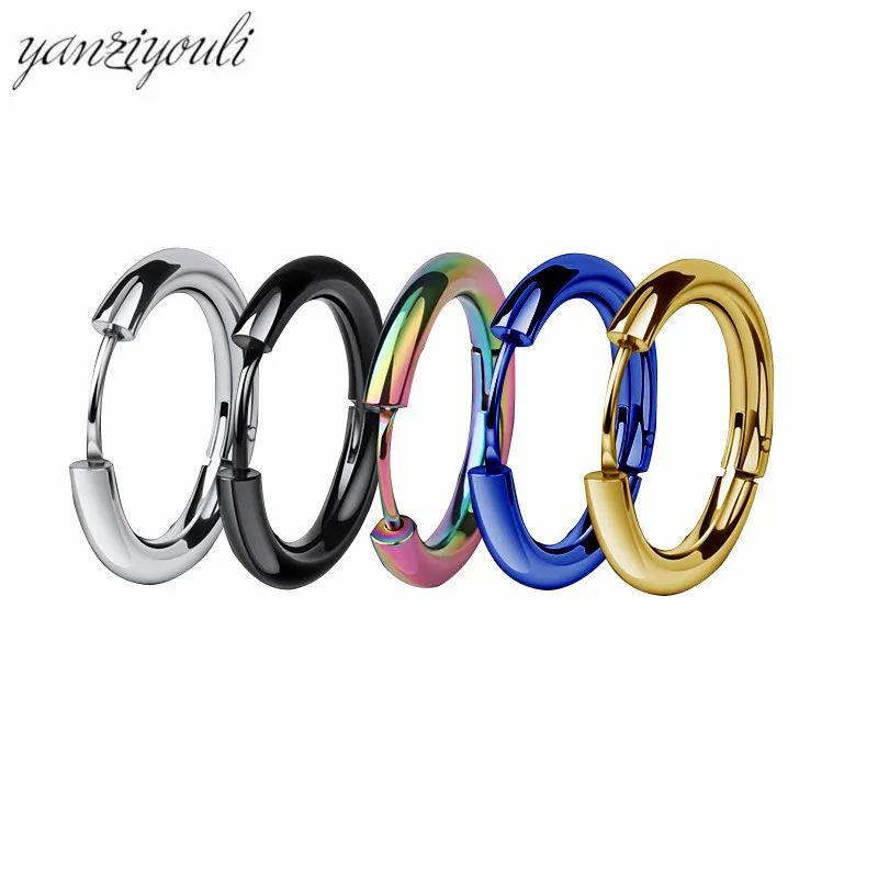 

1 pair Earrings Men Round Stainless Steel Hipster Rock Punk Circle Stud Earrings Women Wholesale Gifts Men Jewelry Accessories