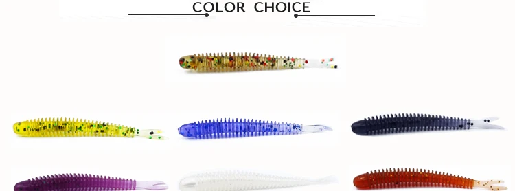 Soft Fishing Lures Split Tail Sandworms 5.8cm 1g 10pcs Swimbait  Soft Bait Shad Carp Fly Fishing Tackle (7)