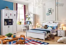JLMF821 Ash solid wood children bedroom furniture set health Environmentally friendly children bed wardrobe desk bedside table