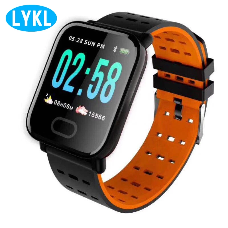 

LYKL sports waterproof A6 smart watch fitness heart rate monitoring tracker sleep monitoring strap for Android IOS gift