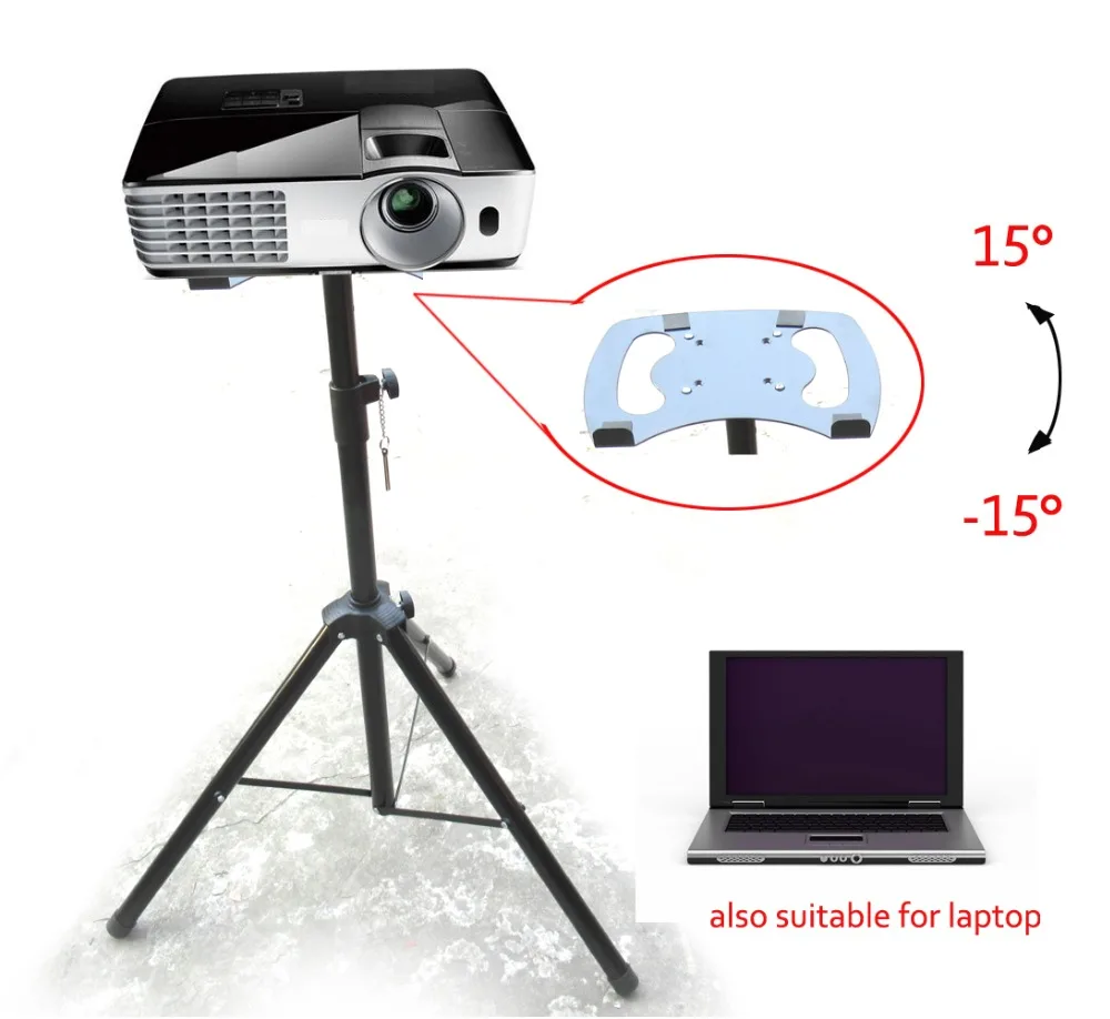 

PS604 1.02m-1.8m adjustable tilt up down 15 degree universal projector tripod stand bracket laptop floor holder speaker stand