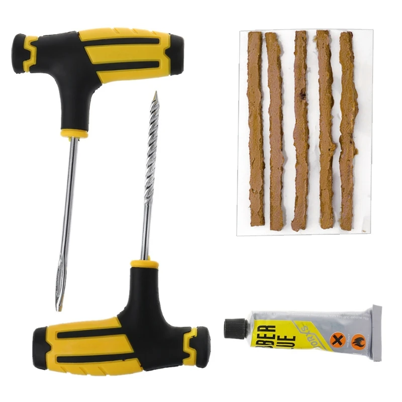 

New Car Motorbike Bike Auto Tubeless Tyre Puncture Plug Tire Repair Kit 8pcs /Set
