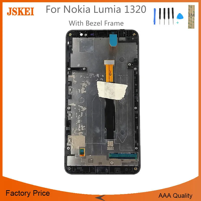 Для Nokia Lumia 1320 ЖК дисплей с сенсорным экраном дигитайзер полная сборка запасные