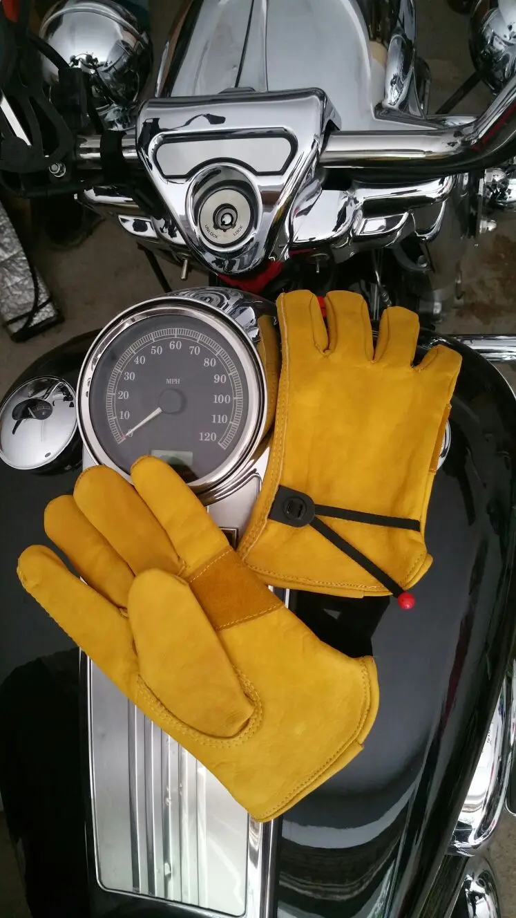 retro leather bike glove 5