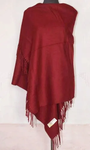 Черный осенне-зимний китайский женский шарф из шерсти плотный теплый шарф Mujer Bufanda Chal размер 70x200 см Jsh004B - Цвет: Burgundy