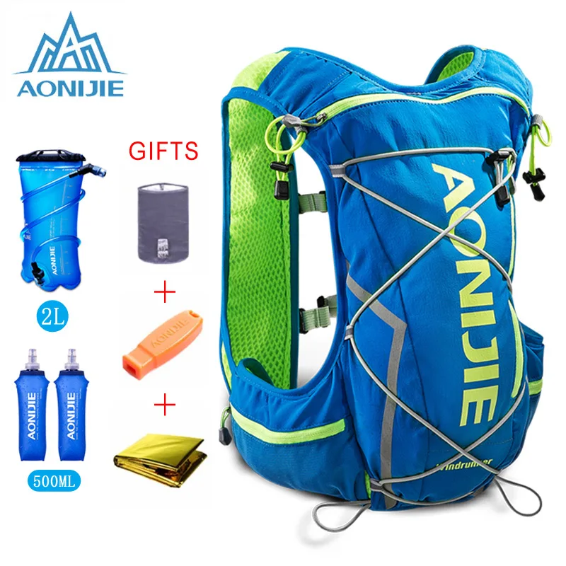 AONIJIE 10L Running Hydration Vest Backpack Men Women Bicycle Outdoor Sport Bags Trail Marathon Jogging Cycling Hiking Backpack