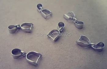 

60pcs/lot White K Claw Clip Clasp Bail for Necklace 6mmx16mm