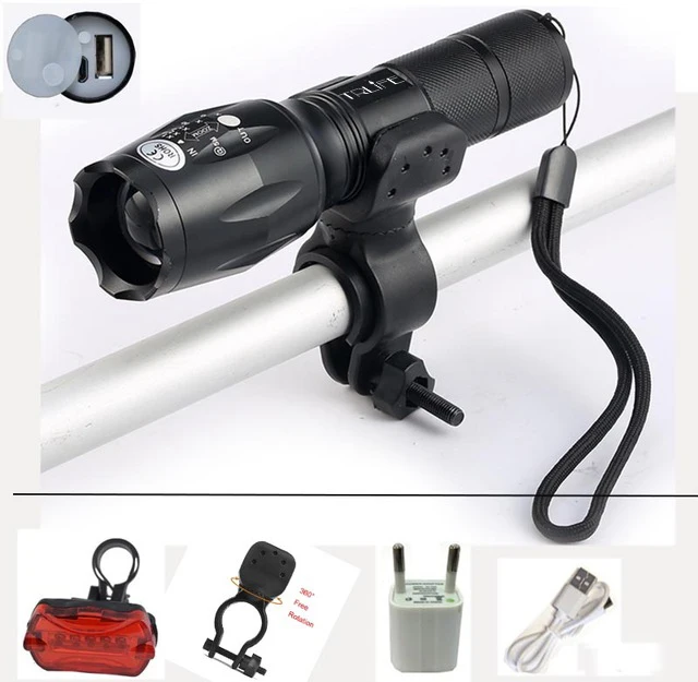

USB Flashlight 8000 Lumens LED Lamp T6 L2 front Torch Bicycle Light cycling lamp USB Charger 5 Mode Bike Lamp Waterproof led