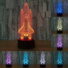 Прохладный 3D Лампа погрузчик автомобиль USB Touch 7 цветов изменить питание от аккумулятора Светодиодный лампа домашнего декора подарок на Новый год для маленьких мальчиков iy803012
