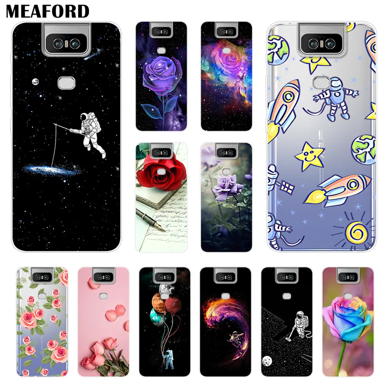 

For Asus Zenfone 6 ZS630KL Case Flower Printed Silicone Soft TPU Phone Cases For Asus Zenfone 6 ZS630KL Back Cover Coque Funda
