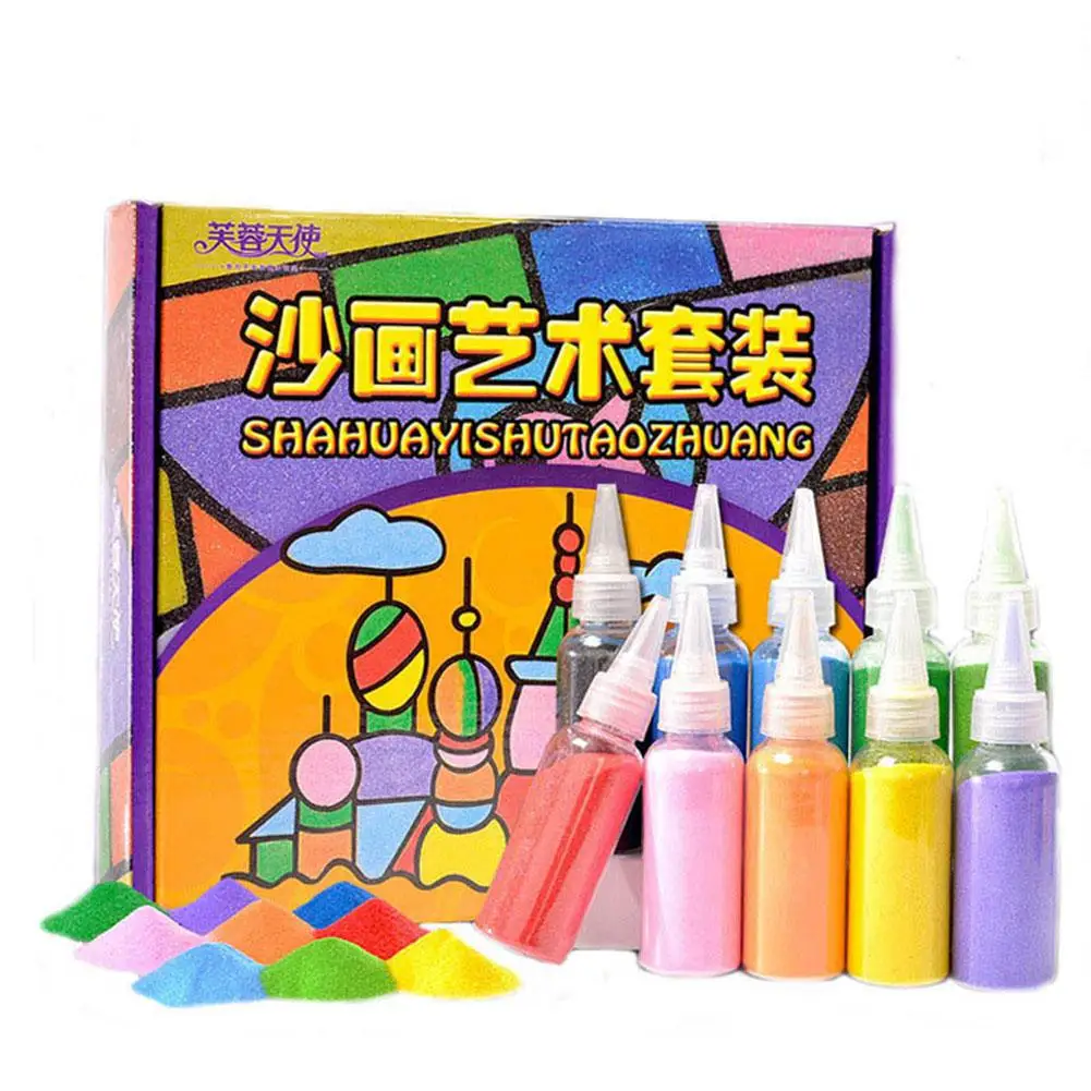 

LeadingStar Sand Painting Set Children Creative Hand-made Sand Art Scratching Painting Toys DIY Drawing Toys zk30