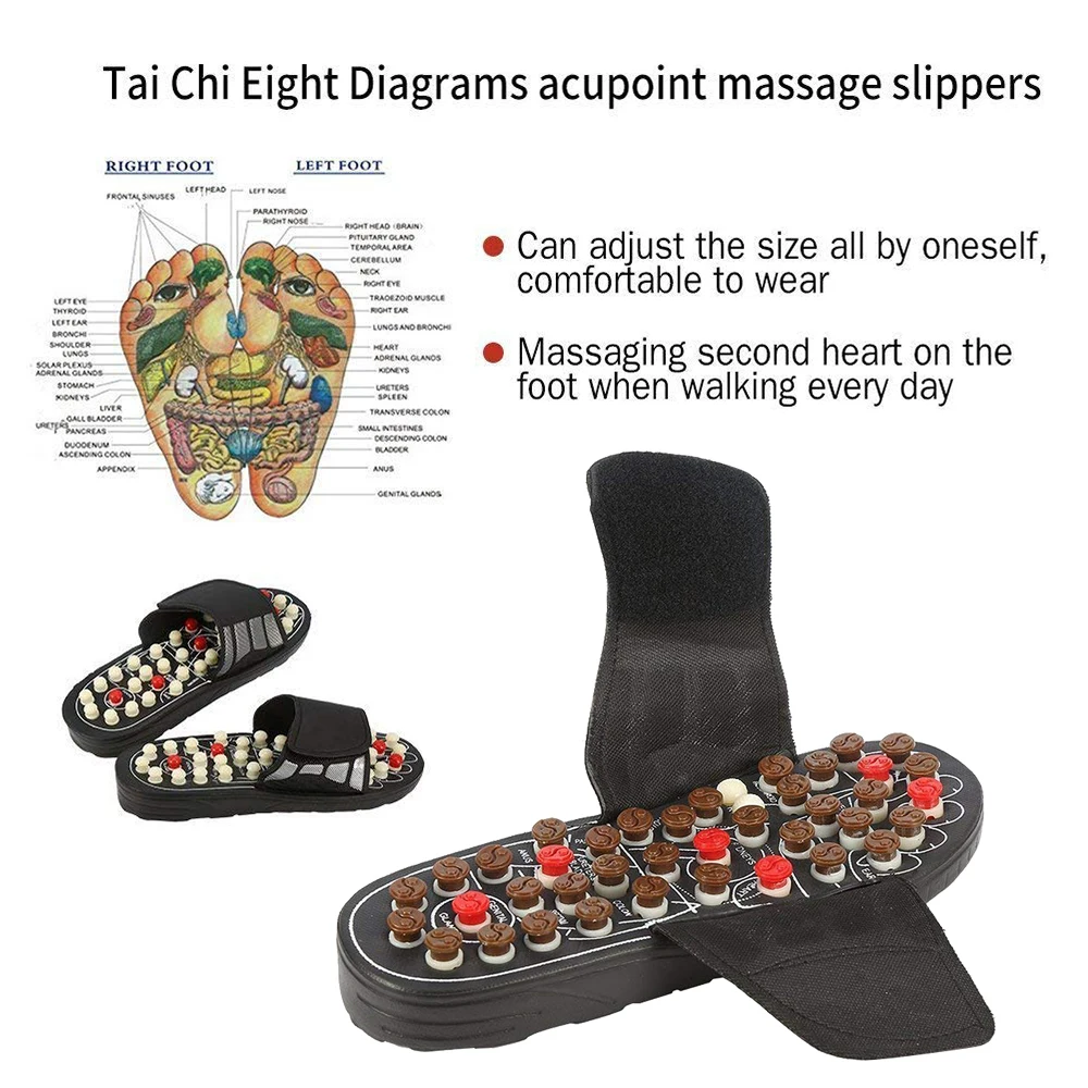 Rotatable Foot Massage Slipper Acupuncture Therapy Massager Shoes For Foot Acupoint Activating Reflexology Feet Care Massageador