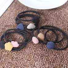 3pcs/set Girl Star Heart Round Cloth Buckle Rubber Band Hair Rope Ponytail Holder For Hair Styling Tool Braider