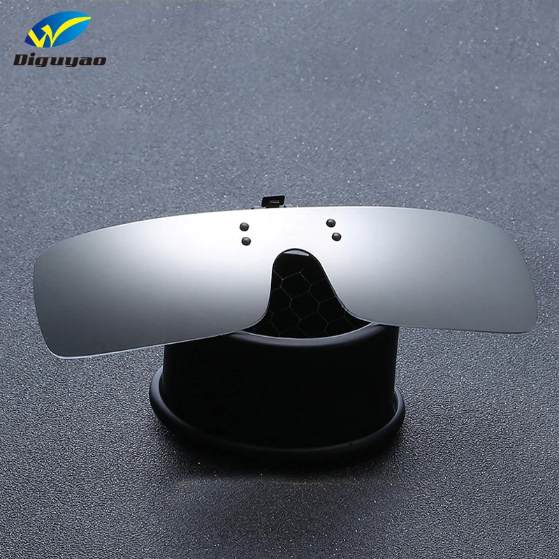 

Mens Polarized Clip On Myopia Sunglasses Women Square Frame Flip Up Sun Glasses Conjoined Oversize Lens Male Driving Goggles