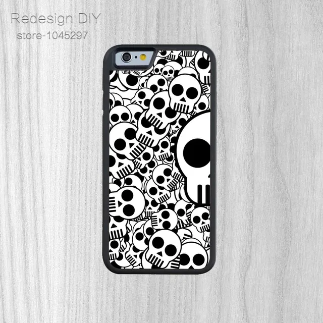 Fashion Style skull wallpaper Hard Cell Phone Back Cover For iPhone 6