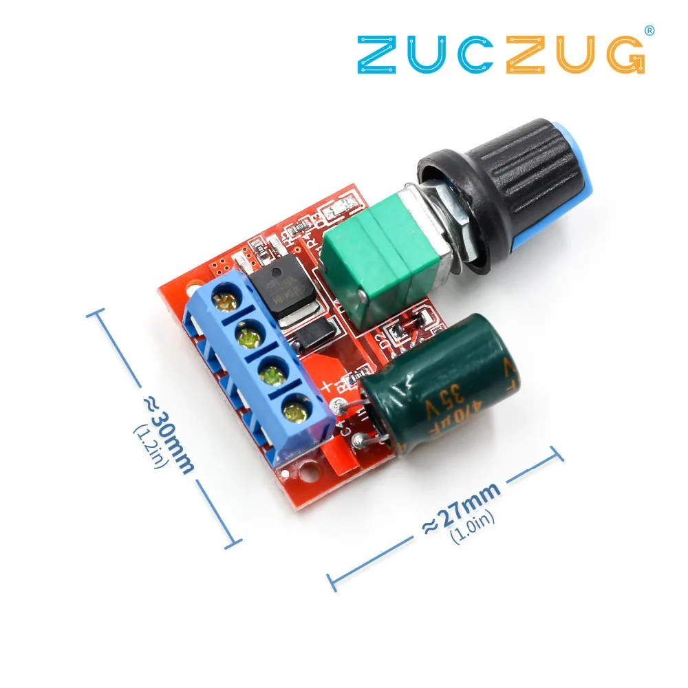 

Mini DC-DC 4.5V-35V 5A 90W PWM DC Motor Speed Controller Module Speed Regulator Control Adjust Adjustable Board