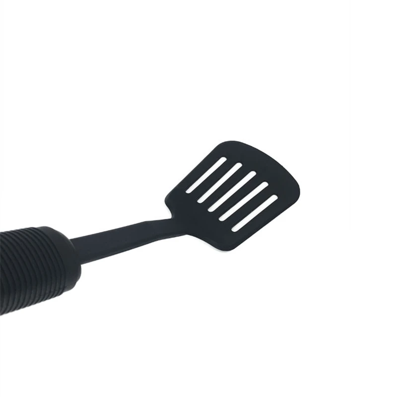 Новая нейлоновая лопатка для сковороды с горизонтальными прорезями не прилипающий для готовки шпатель термостойкая шумовка Совок