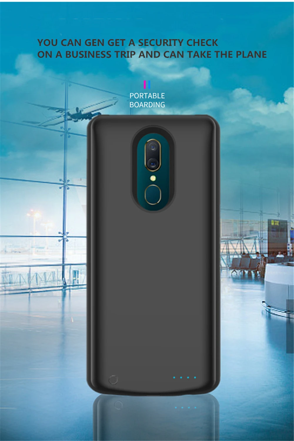 Kqjys-capa Portátil para Carregar Bateria Externa e Carregador de Bateria para Oppo A9x Capa para Carregar Bateria Externa Estojos p/ carregador de bateria 11 Telefonia e Comunicação