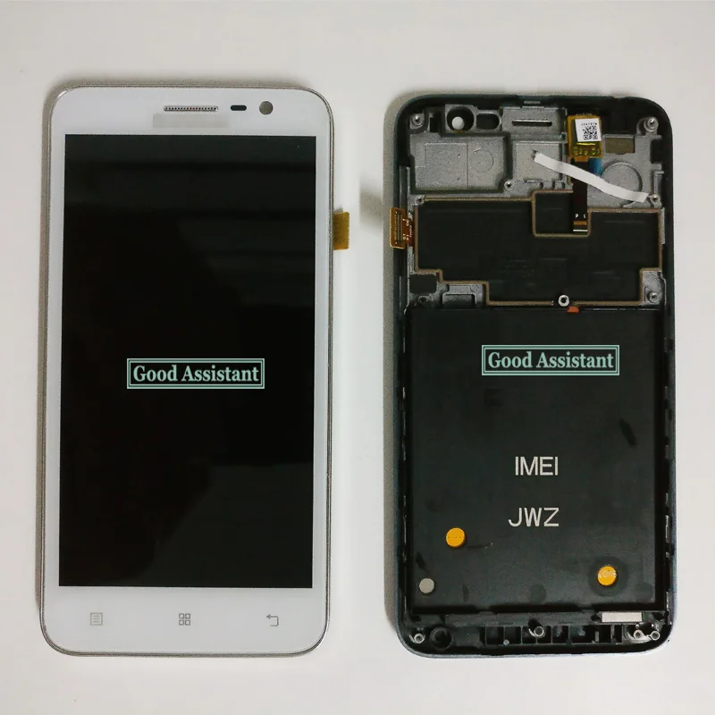 

100%Test Black/White 5.0 inch For Lenovo A8 A806 A808 A808t LCD Display + Touch Screen Digitizer Assembly Replacement With Frame