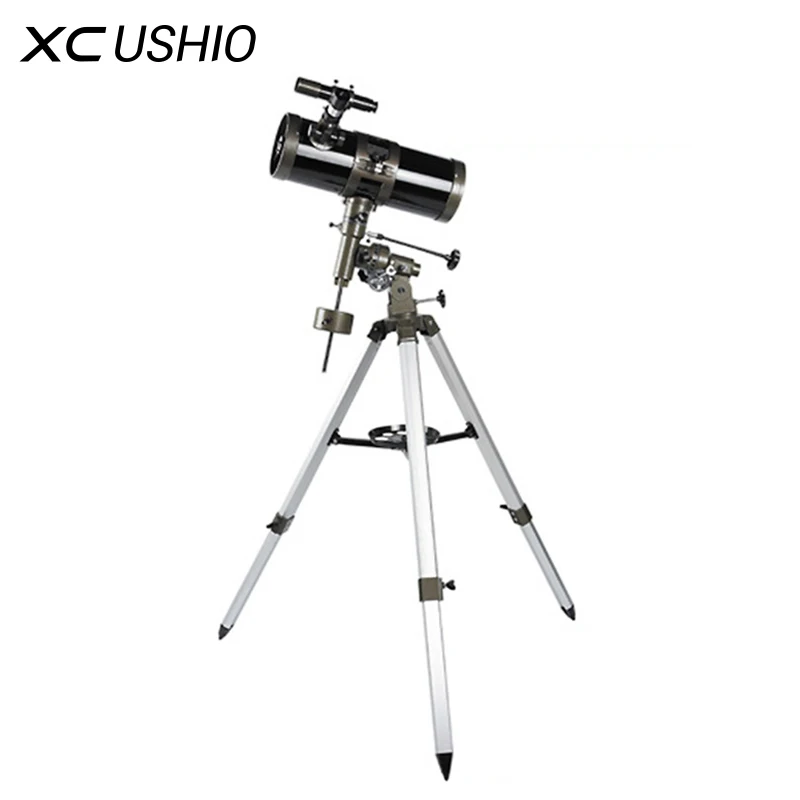 Equatorial Mount Space Astronomical Telescope 500x Optical Monocular Newton Telescope Reflecting Tripod Camping Hunting Nebula bosma 80 900 astronomical telescope monocular equatorial refractive fully coated telescope with portable tripod w2358b