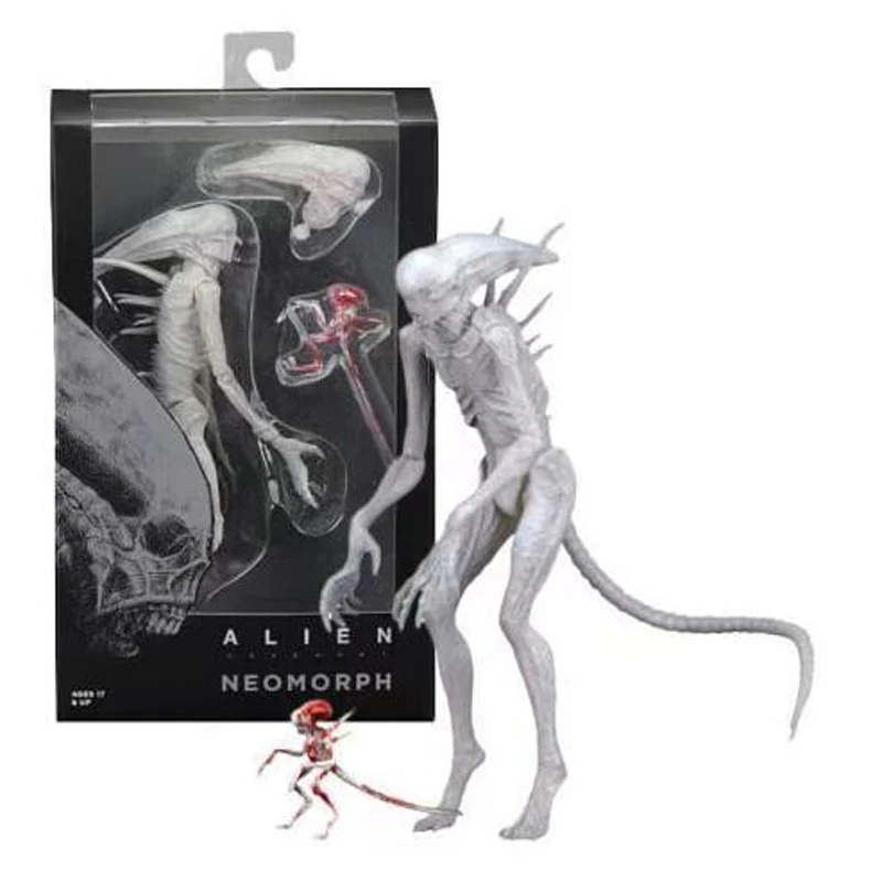 Movie AVP Aliens vs Predator Figure Series Alien Covenant Xenomorph Neomorph Creature Pack Toy Action Figures Model Toy Gift (5)