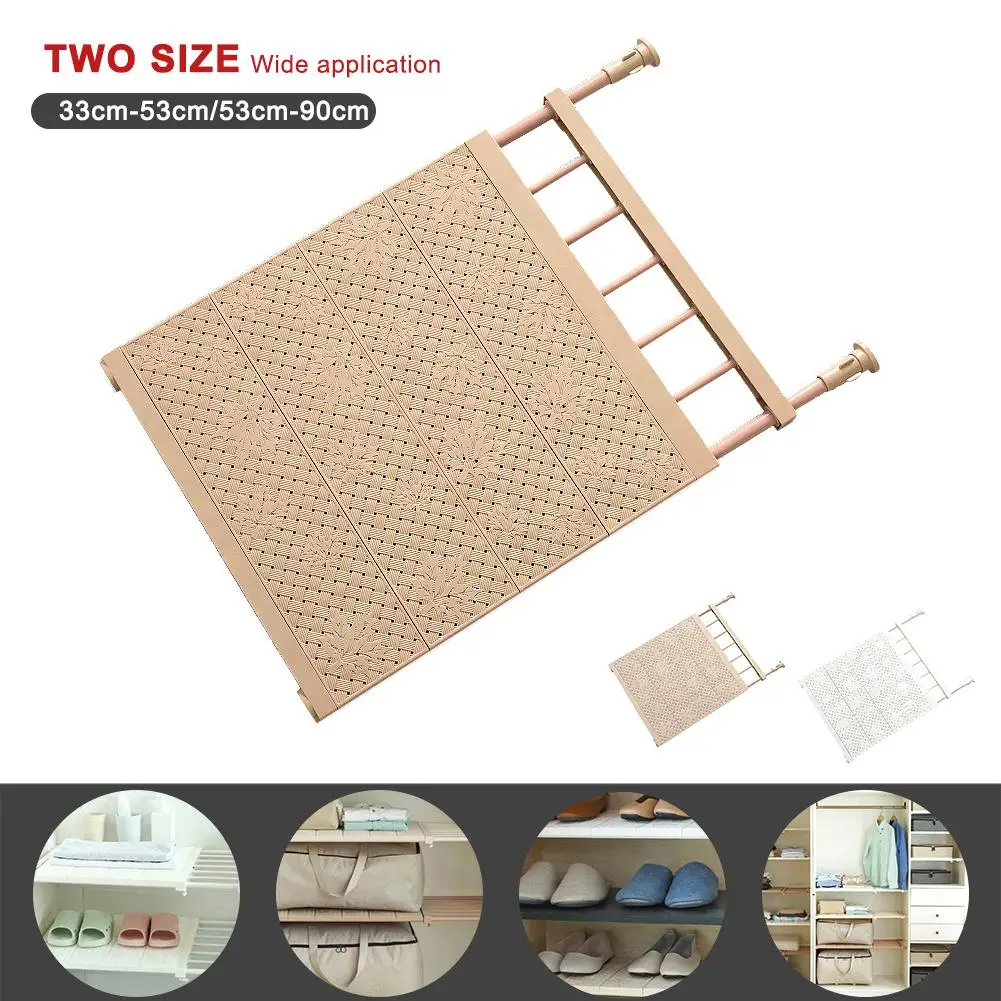 

Wardrobe Nail Free Stretchable Storage Rack Layered Partition Board Separator Storage Holders & Racks New