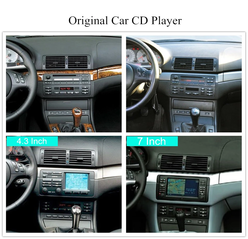 Sale MEKEDE  Android 7.1 Quad core car dvd PC player  for 3series E46 M3 with Wifi 1024*600 screen  BT Radio SWC 2G RAM 4G LTE 9