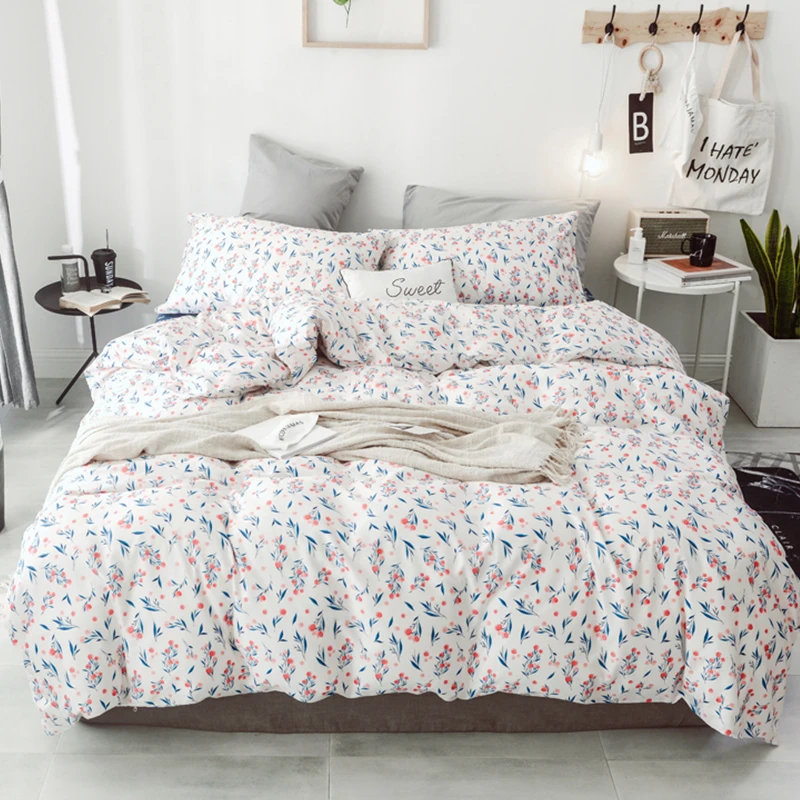 

100% cotton Luxury bedding set Plain color Duvet Covers Pillowcases Twin Queen King comforter bedding sets bedclothes bed linen