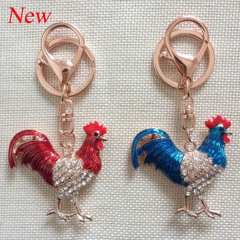 

Cock Keychain Cock Luxury Key Chain Car Key Ring Holder Charm Bag Pendant Gift Cock Keyring & Porte Clef Christmas Gifts Llavero