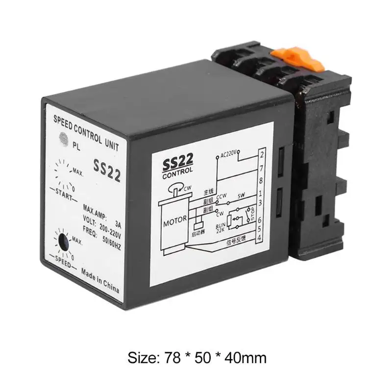 SS22 отдельный блок управления скоростью двигателя AC 200-220V 400W 3A регулятор скорости