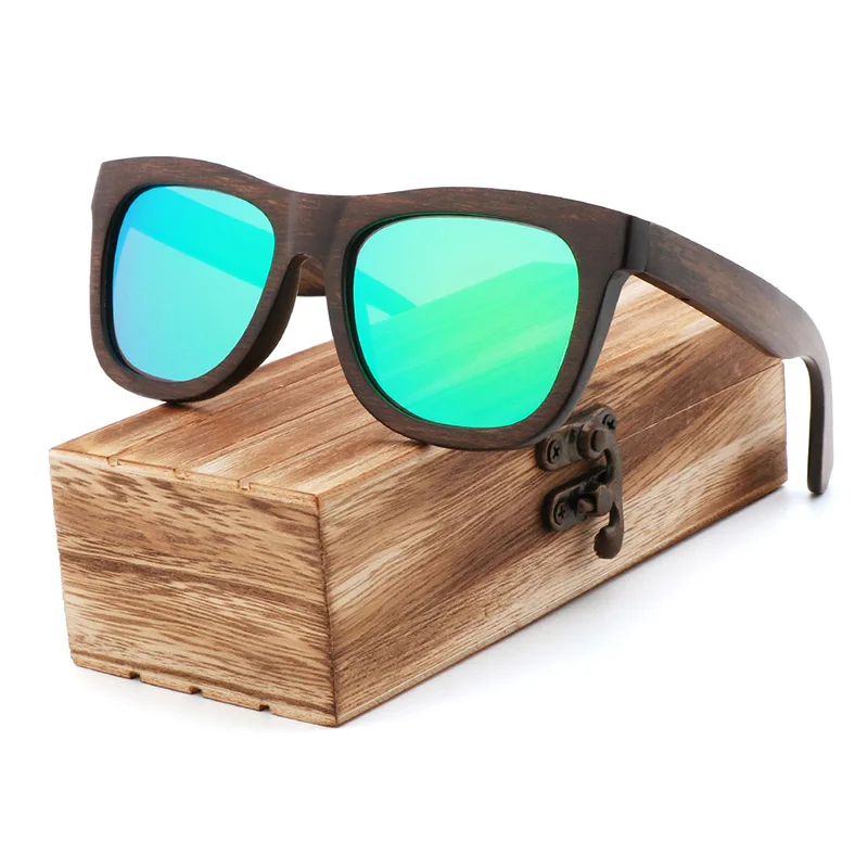 

Retro men polarized sunglasses Good quality wood handmade Women sun glasses gift bamboo box wooden Gafas de sol masculinas