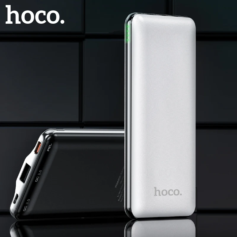 Внешний аккумулятор HOCO 10000 мАч 18 Вт USB Type C PD быстрая зарядка + 3 0 2 внешний для iPhone