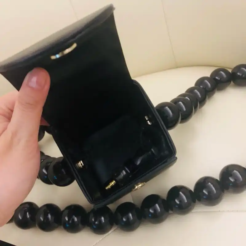 Сумка тоут с бисером женская сумка цепочками из бамбукового дерева и жемчуга