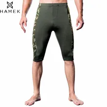 Мужские высотой до колена работает Леггинсы эластичные; компрессионные атлетика колготки Лоскутная Баскетбол Фитнес спортивные брюки Training